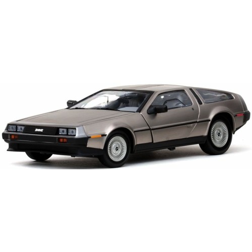 SUNH2701 - 1/18 DE LOREAN DMC 12 COUPE STAILNESS STEEL 1981