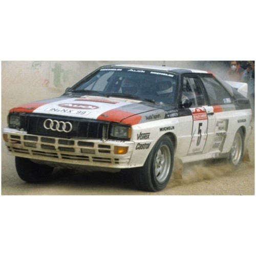 SUNH4256 - 1/18 AUDI QUATTRO A2 NO.5 H.MIKKOLA/A.HERTZ RALLY SANREMO 1983 (WITH RACE FOR GLORY PARTS)