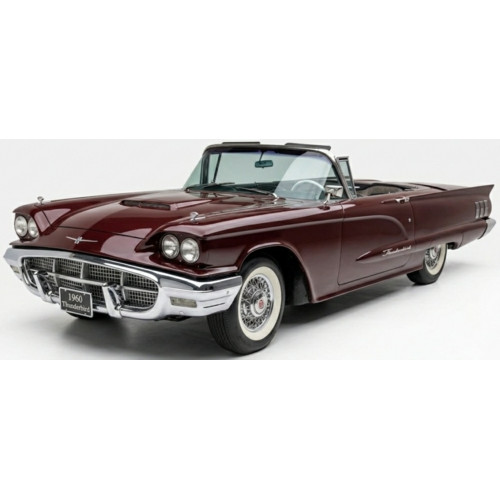 SUNH4318 - 1/18 FORD THUNDERBIRD OPEN CONVERTIBLE ROYAL BURGUNDY POLY 1960