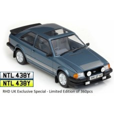 SUNH4999R - 1/18 FORD ESCORT RS1600I 1984 CASPIAN BLUE RHD UK EXCLUSIVE LIMITED EDITION 300PCS