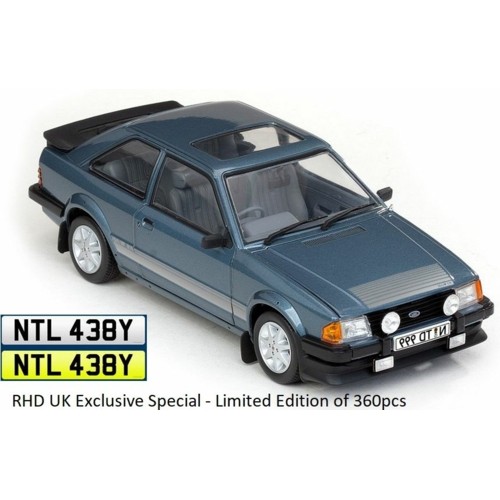 SUNH4999R - 1/18 FORD ESCORT RS1600I 1984 CASPIAN BLUE RHD UK EXCLUSIVE LIMITED EDITION 300PCS