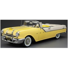 SUNH5059 - 1/18 PONTIAC STAR CHIEF OPEN CONVERTIBLE WHITE MIST AVALON YELLOW 1955