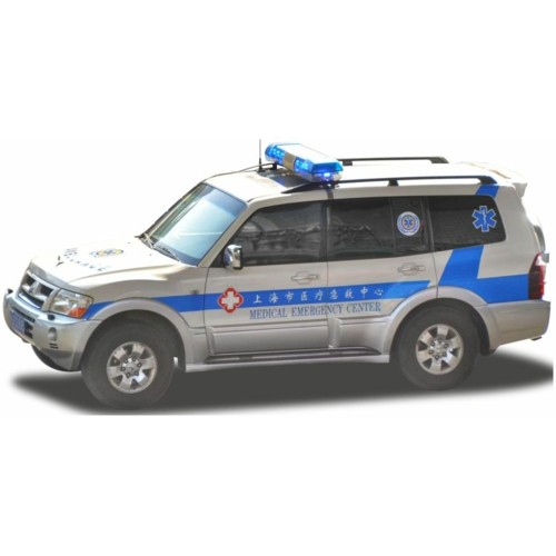 SUNH5837 - 1/18 MITSUBISHI PAJERO V73 - SHANGHAI MEDICAL EMERGENCY CENTER