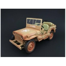 T9-1800140 - 1/18 1943 JEEP WILLYS CASABLANCA DESERT SAND DIRTY LOOK