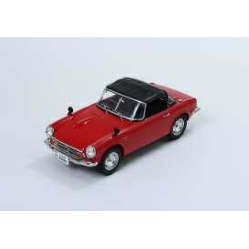 T9-1800190 - 1/18 1966 HONDA S800 WITH REMOVABLE SOFT TOP DIECAST SEALED BODY SERIES RED