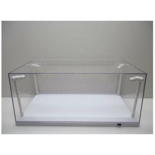 T9-189921 - 1/18 LED DISPLAY CASE 4 ADJUSTABLE LIGHTS 35 X 15 X 6CM WITH WHITE BASE