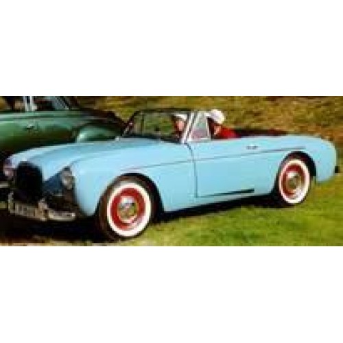 T9-43047 - 1/43 VOLVO P1900 SPORT CONVERTIBLE 1955 LIGHT BLUE WITH RED RIMS, WHITE WALL TYRES AND RED INTERIOR