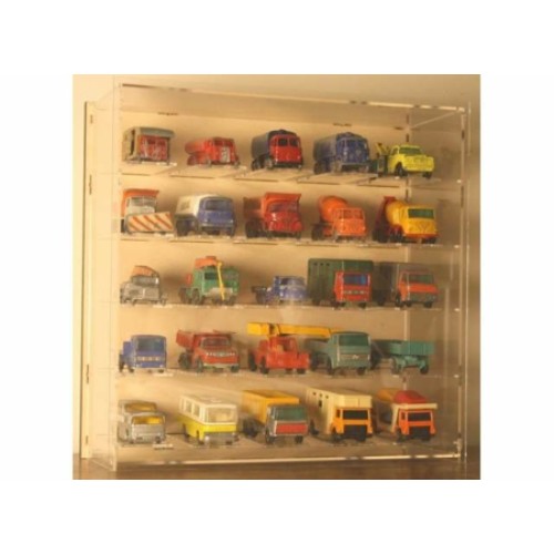 T9-640025 - 1/64 DISPLAY CASE HOLDS 25 1/64 CARS (CASE MEASURES 26 X 26 X 10.5CM)
