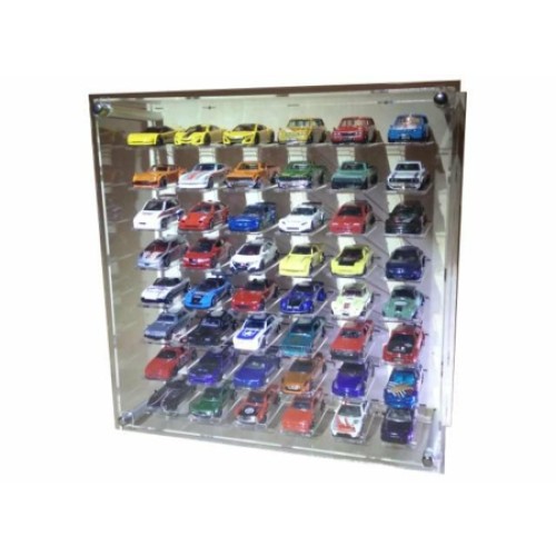 T9-640048 - 1/64 DISPLAY CASE HOLDS 48 1/64 CARS (32.8 X 32.8 X 10.5CM)