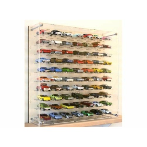 T9-640070 - 1/64 DISPLAY CASE HOLDS 70 1/64 CARS (40 X 40 X 10.5CM)