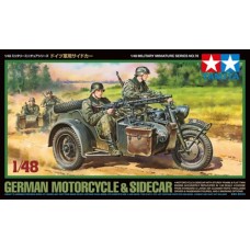 TAM32578 - 1/48 GERMAN BIKE AND SIDECAR (PLASTIC KIT)