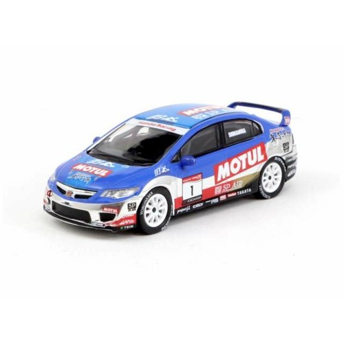 TCT6401808HEC01 - 1/64 2008 HONDA CIVIC TYPE R FD2 HONDA EXCITTING CUP ONE MAKE RACE, BLUE/WHITE/RED