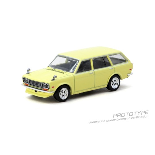 TCT64G026YL - 1/64 DATSUN BLUEBIRD 510 WAGON YELLOW