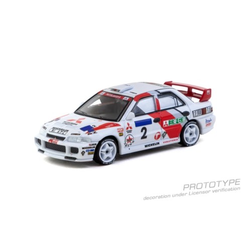 TCT64G05096HKBR02 - 1/64 MITSUBISHI LANCER EVOLUTION III HONG KONG BEIJING RALLY 1996 WINNER A.VATANEN/C.GILBERT