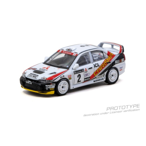 TCT64G07697RAC2 - 1/64 MITSUBISHI CARISMA GT EVOLUTION IV RAC RALLY 1997 RICHARD BURNS / ROBERT REID