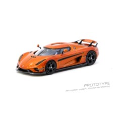 TCT64GTL017OR - 1/64 KOENIGSEGG REGERA ORANGE METALLIC/BLACK STRIPES