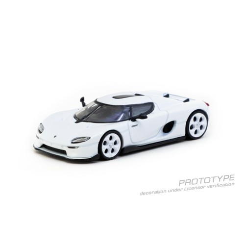 TCT64GTL051WH - 1/64 KOENIGSEGG CC850 WHITE (MODEL PLUS TRADING CARD SET)