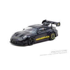 TCT64MC023BR - 1/64 PORSCHE GT3RS (992.2) MR BLACK/YELLOW TARMAC SPECIAL EDITION
