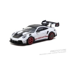 TCT64MC023WR - 1/64 PORSCHE GT3RS (992.2) MR WHITE/RED TARMAC SPECIAL EDITION