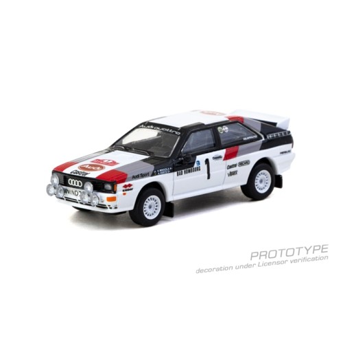 TCT64S02582RAC0 - 1/64 AUDI QUATTRO A1 LOMBARD RAC RALLY 1982 NO.1 WINNER