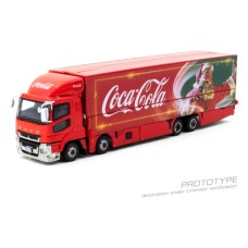 TCT64TTL001CC - 1/64 MITSUBISHI FUSO SUPER GREAT COCA-COLA SANTA TRUCK
