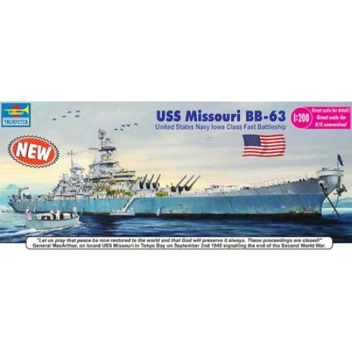 TM03705 - 1/200 USS MISSOURI BB-63 (PLASTIC KIT)