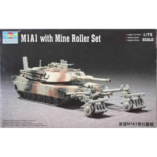TM07278 - 1/72 M1A1 ABRAMS WITH MINE ROLLER SET (PLASTIC KIT)