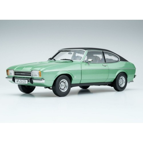 TOU18081202 - 1/18 FORD CAPRI II GHIA 3.0 MEDITERAN GREEN WITH VINYL ROOF