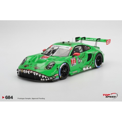 TS0684 - 1/18 PORSCHE 911 GT3 R (992) NO.77 AO RACING 2025 IMSA SEBRING 12 HRS CLASS WINNER