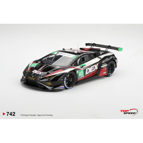 TS0742 - 1/18 LAMBORGHINI HURACAN GT3 EVO2 NO.45 DEX WAYNE TAYLOR RACING 2026 IMSA DAYTONA 24 HRS TS0742 - 1/18 LAMBORGHINI HURACAN GT3 EVO2 NO.45 DEX WAYNE TAYLOR RACING 2026 IMSA DAYTONA 24 HRS