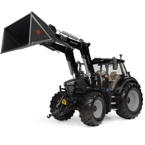 UH6862 - 1/32 DEUTZ-FAHR 6150.4 TTV WARRIOR GLOSS BLACK WITH STOLL FZ 43.27 - FRONT LOADER