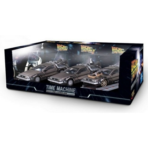 VSS24016 - 1/43 DELOREAN DMC 12 BACK TO THE FUTURE SPECIAL SET OF 3. WITH THE CAR FROM PART I, PART II AND PART III THE RAILROAD VERSION