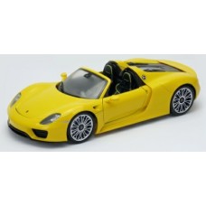 W18051CWYEL - 1/18 PORSCHE 918 SPYDER YELLOW CONVERTIBLE
