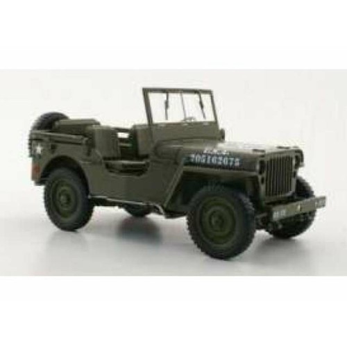 W18055C - 1/18 1945 JEEP WILLYS US ARMY 1/4 TON VERSION ROOF DOWN