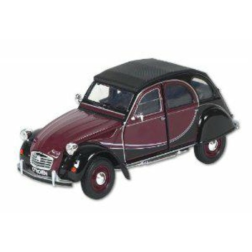 W24009RB - 1/24 CITROEN 2CV RED AND BLACK