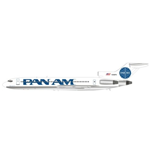WB722PAA30 - 1/200 PAN AM BOEING 727-200 N368PA WITH STAND AND COIN