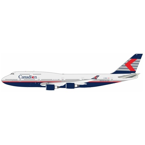 WB744100 - 1/200 CANADIAN AIRLINES BOEING 747-475 C-GMWW WITH STAND