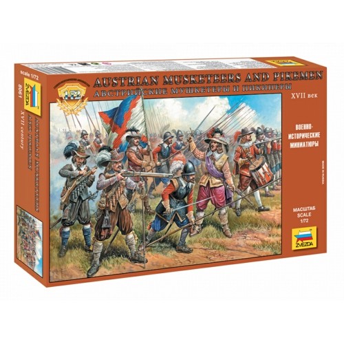 Z8061 - 1/72 AUSTRIAN MUSKETEERS 16TH-17TH CENTRY (PLASTIC KIT)