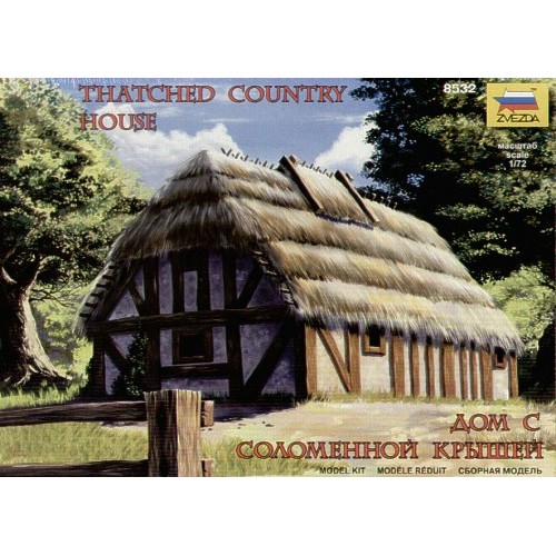 Z8532 - 1/72 EUROPEAN THATCHED COUNTRY HOUSE (PLASTIC KIT)