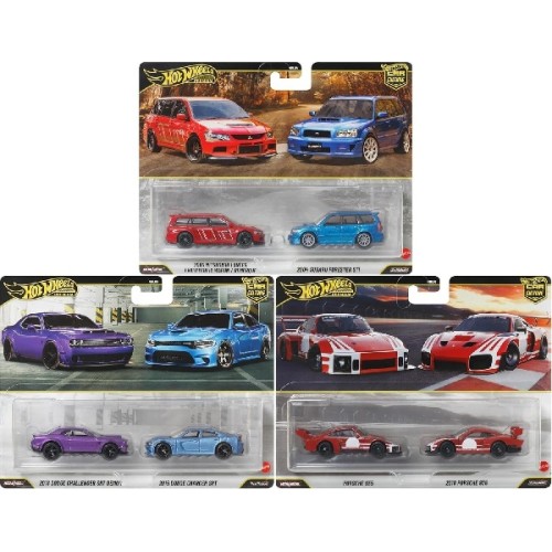 MHWHBL96-979U - X8 1/64 HOTWHEELS PREMIUM 2 PACK ASST MHWHBL96-979U - X8 1/64 HOTWHEELS PREMIUM 2 PACK ASST