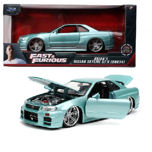 JAD32608 - 1/24 BRIANS NISSAN SKYLINE GT-R FAST AND FURIOUS JAD32608 - 1/24 BRIANS NISSAN SKYLINE GT-R FAST AND FURIOUS