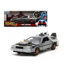 JAD34996 - 1/24 BTTF PART III -  TIME MACHINE W/LIGHT (RAIL WHEEL)